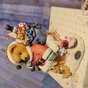 Cherished Teddies KRIS Up On The Rooftop LIMITED Christmas SANTA Figurine 272140